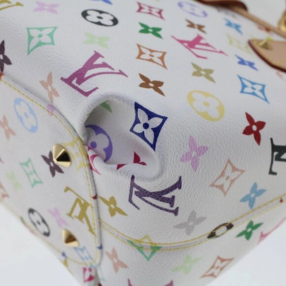 LOUIS VUITTON Monogram Multicolor Annie MM Tote Bag White M40307 LV Auth hk795SM - Picture 5 of 16